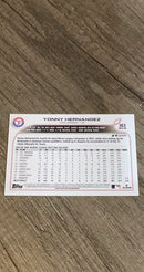 Yonny Hernandez 2022 Topps 363b trading card image rear