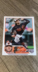 DL Hall MLB Baltimore Orioles 2023 Topps Baltimore Orioles BAL-12 RC Trading Card Topps