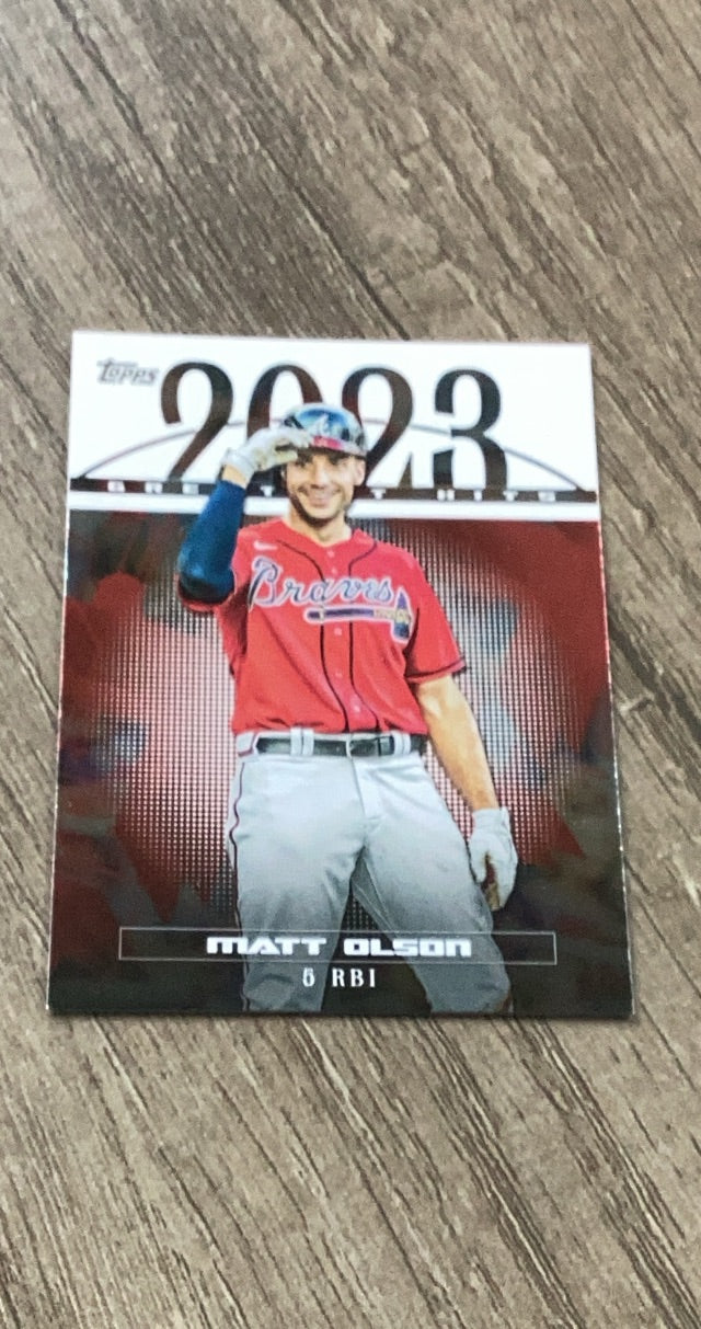Matt Olson 2024 Topps 2023 Greatest Hits 23GH-3 trading card image front