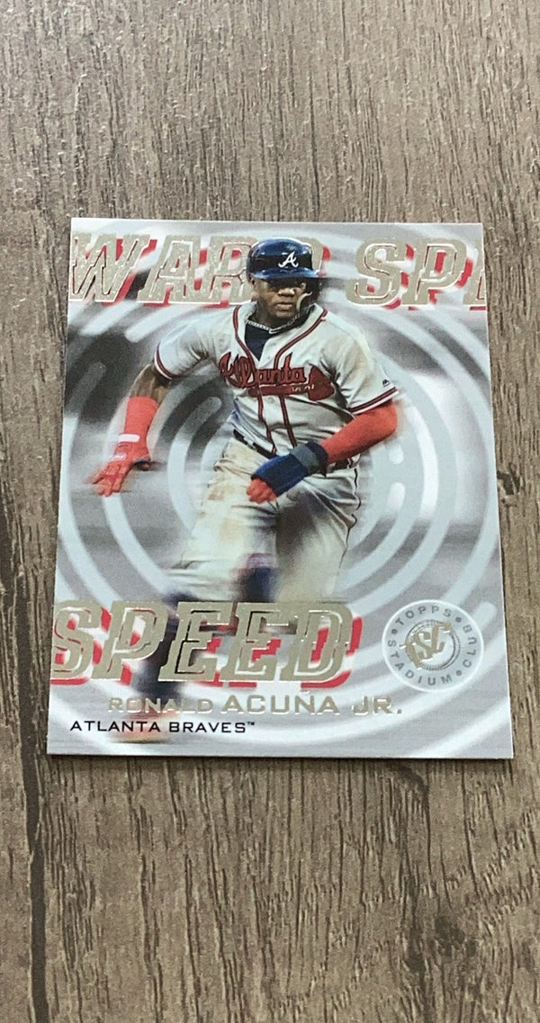 Ronald Acuña Jr. 2019 Stadium Club Warp Speed WS-1 trading card image front