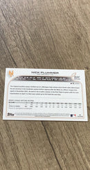 Nick Plummer 2022 Topps Update US247 trading card image rear