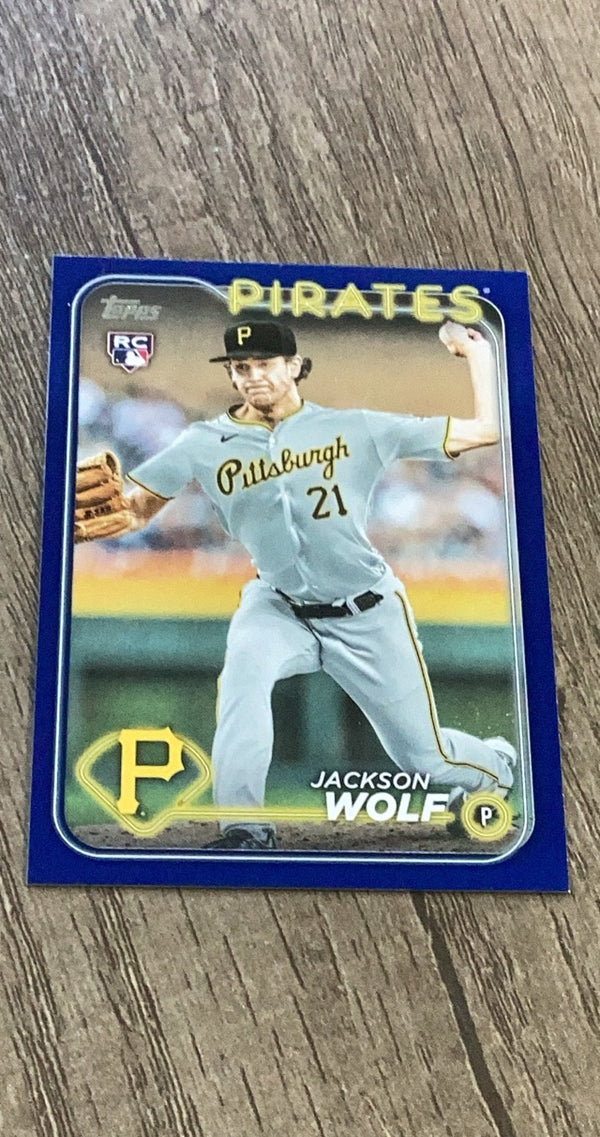 Jackson Wolf 2024 Topps Royal Blue 523 trading card image front