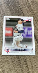 Josh Winder 2022 Topps Update US6 trading card image front