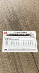 Tyler Stephenson 2022 Topps Opening Day 64 trading card image rear