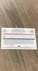 AJ Smith-Shawver 2024 Topps 117 trading card image rear