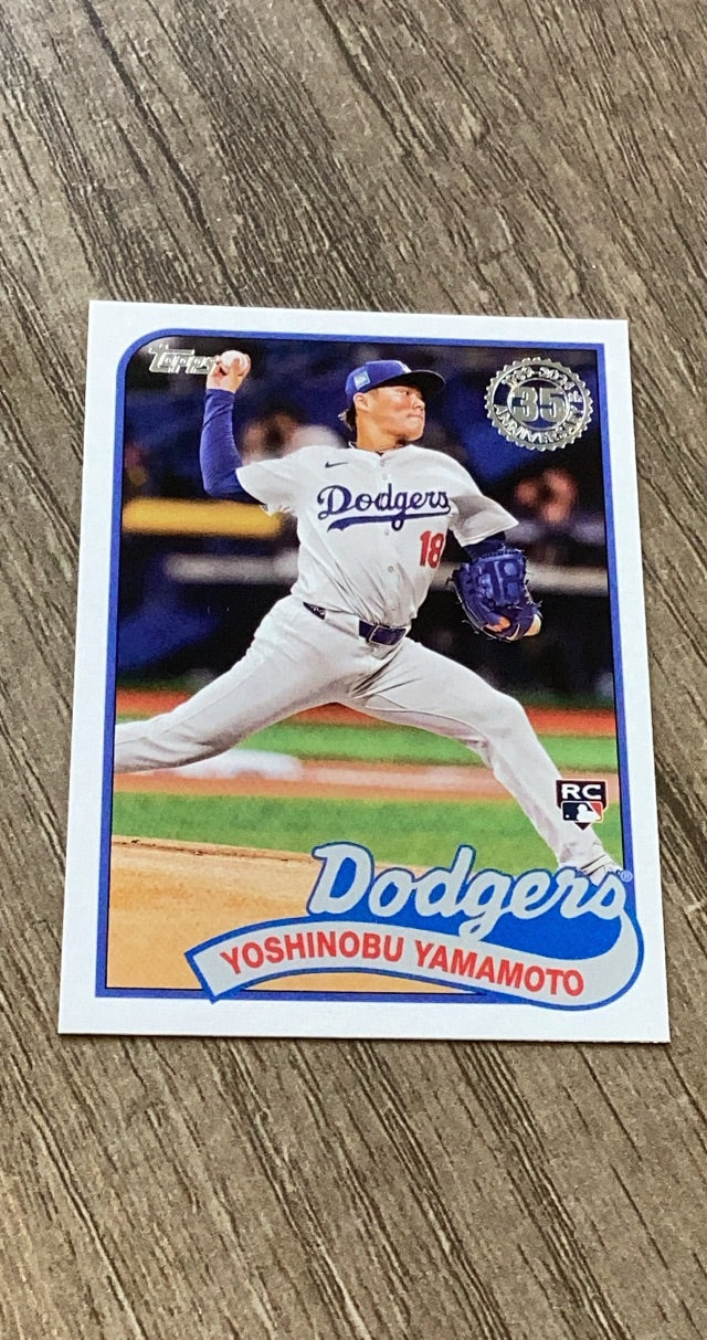 Yoshinobu Yamamoto 2024 Topps 2024 Topps Update - 1989 Topps Baseball 35th Anniversary 89US-29 front