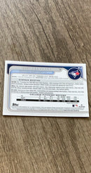 Trey Yesavage 2024 Bowman 2024 Bowman Draft - Chrome BDC-92 back