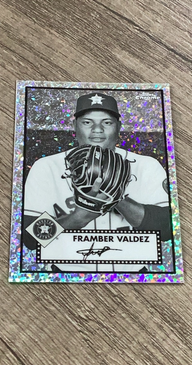 Framber Valdez 2021 Chrome B&W front