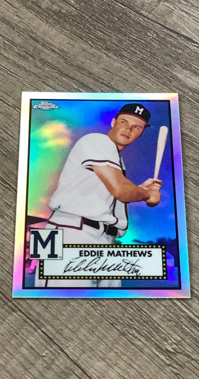 Eddie Mathews 2021 Chrome Refractor front