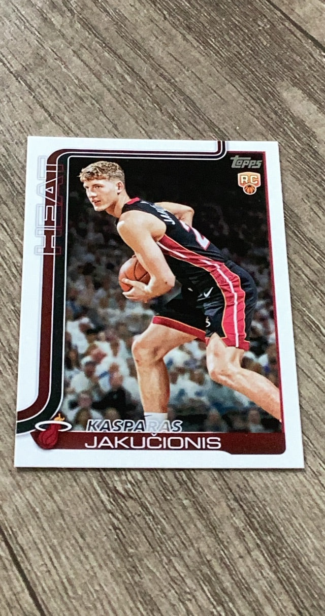 Kasparas Jakučionis 2025 Topps RC front