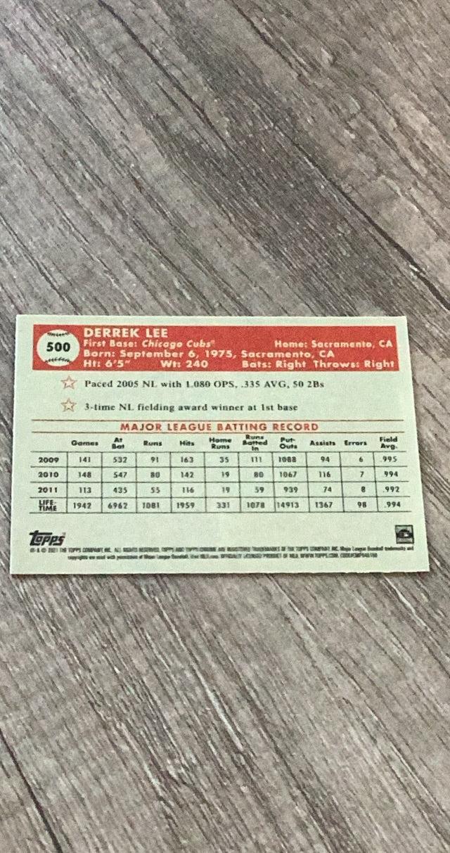 Derrek Lee 2021 Chrome X-Fractor back