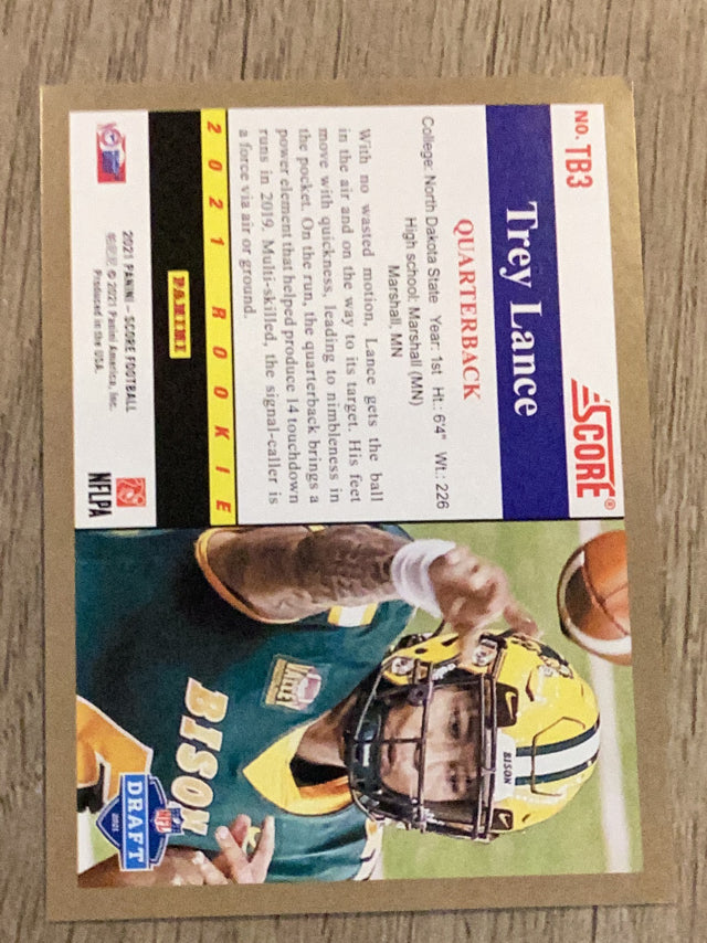 Trey Lance North Dakota State Bison NFL 2021 Score - 1991 Throwback TB3 Panini