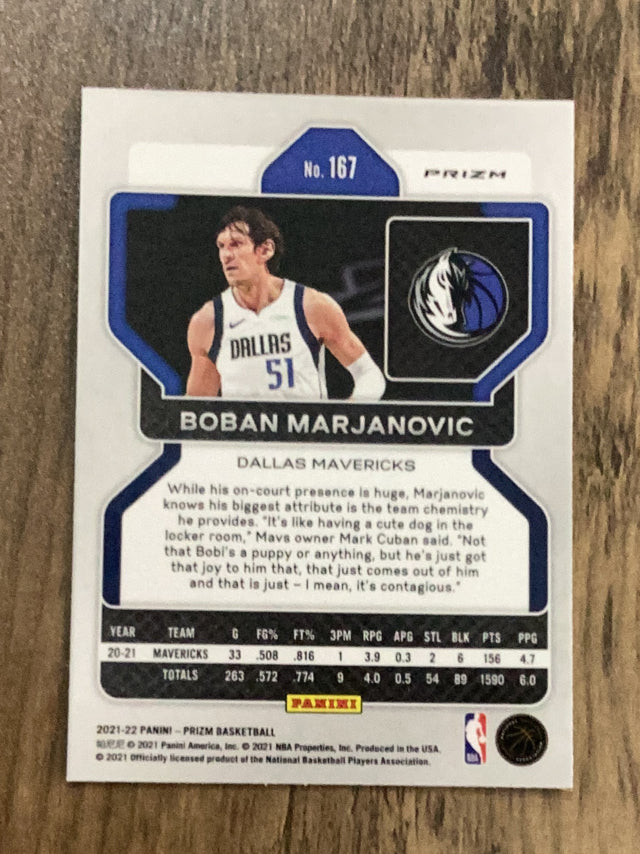 Boban Marjanovic 2021-22 Panini Prizm - Red Ice 167 trading card image rear
