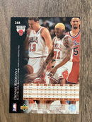 Dennis Rodman 1995 Upper Deck 266 trading card image rear