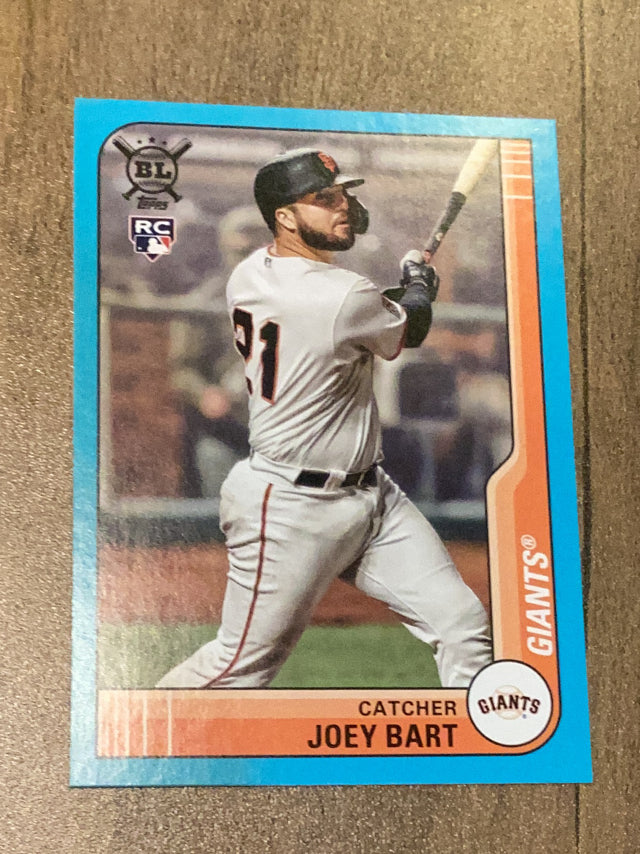 Joey Bart 2021 Topps Big League Electric Blue 164 trading card image front