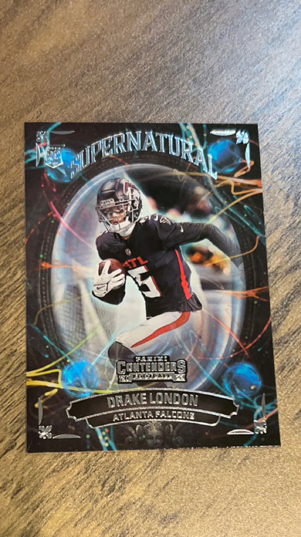 Drake London 2022 Panini Contenders Supernatural Silver trading card