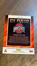 Chris Olave 2022 Panini Select Draft Picks En Fuego trading card image rear