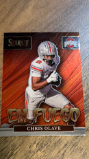 Chris Olave 2022 Panini Select Draft Picks En Fuego trading card image front