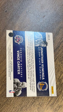 Jonathan Kuminga / Vince Carter 2021 Panini Illusions Rookie Reflections 8 trading card image rear