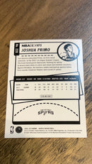 Joshua Primo 2021-22 Panini Hoops - Purple 220 trading card image rear