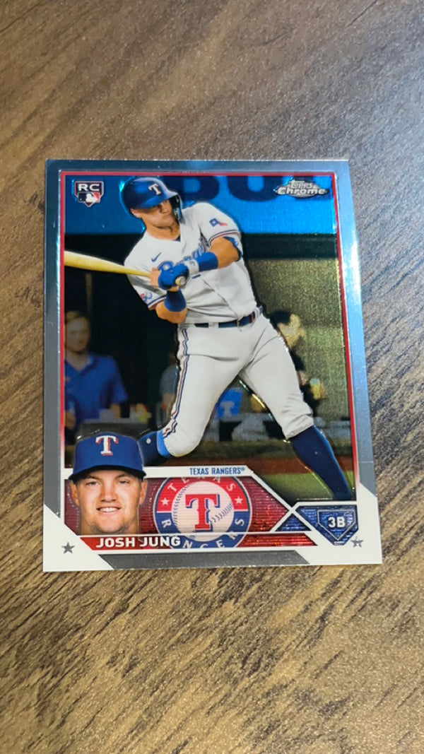 Josh Jung 2023 Topps Chrome Refractors 93 trading card image front