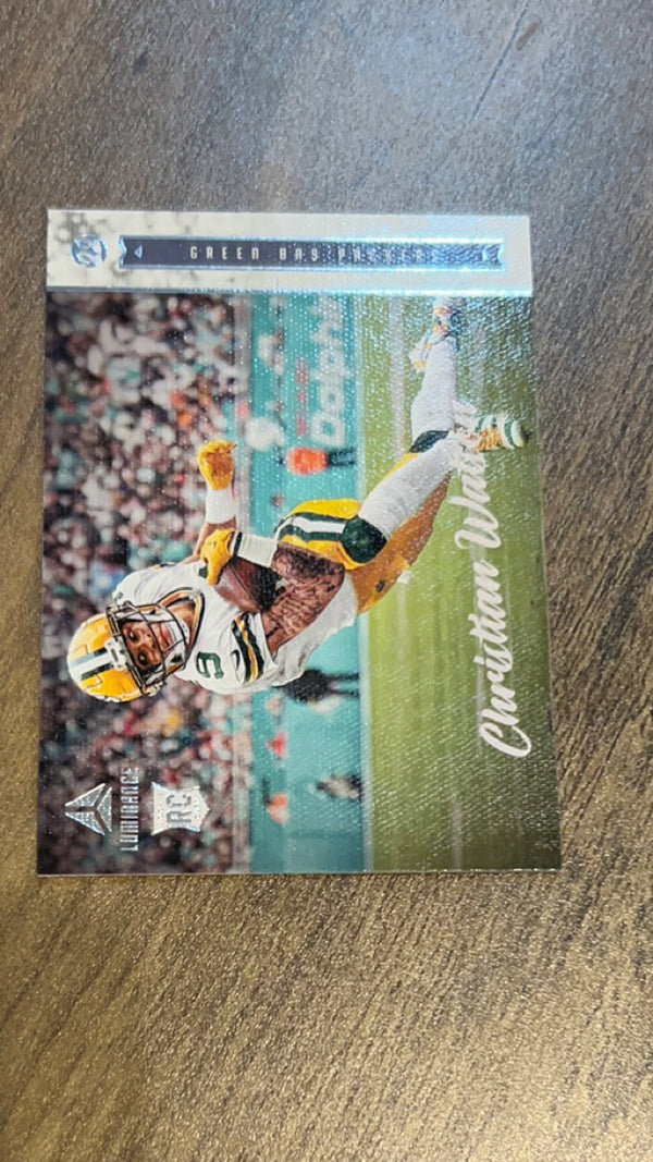 Christian Watson 2022 Panini Chronicles - Luminance Update Rookies 222 trading card image front