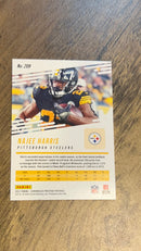 Najee Harris 2021 Panini Chronicles Prestige Rookies Update trading card image rear
