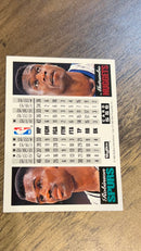 David Robinson / Dikembe Mutombo 1993 SkyBox Premium Showdown Series SS6 trading card image rear