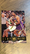 Shawn Kemp / Karl Malone 1993 SkyBox Premium Showdown Series SS7 trading card image front