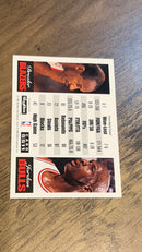 Clyde Drexler / Michael Jordan 1993 SkyBox Premium Showdown Series SS11 trading card image rear