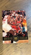 Clyde Drexler / Michael Jordan 1993 SkyBox Premium Showdown Series SS11 trading card image front