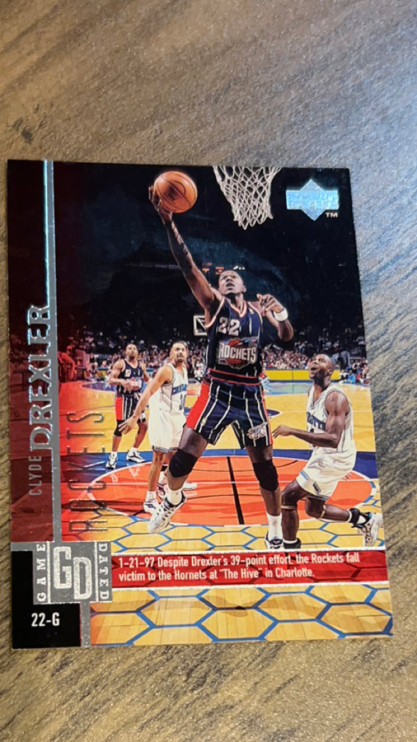 Clyde Drexler 1997 Upper Deck 43 trading card image front