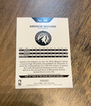 Andrew Wiggins 2018-19 Panini Hoops - Purple 180 trading card image rear