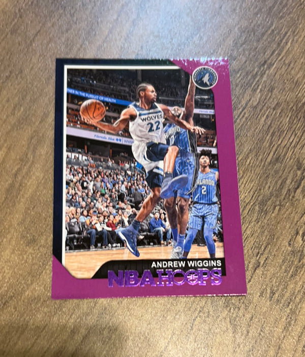 Andrew Wiggins 2018-19 Panini Hoops - Purple 180 trading card image front