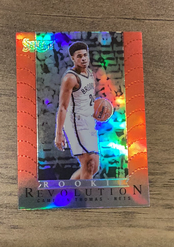 Cameron Thomas 2021-22 Panini Select - Rookie Revolution Red Prizms 7 trading card image front