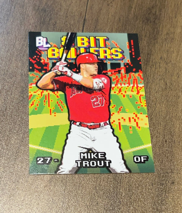 Mike Trout 2023 Topps Big League - 8 Bit Ballers 8B-2 trading card image front
