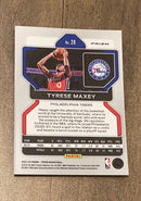 Tyrese Maxey 2021-22 Panini Prizm - Silver 28 trading card image rear