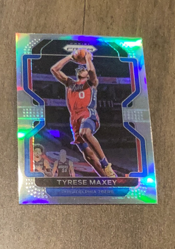 Tyrese Maxey 2021-22 Panini Prizm - Silver 28 trading card image front