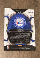 Tyrese Maxey 2022-23 Panini Select - Red Cracked Ice Prizms 9 trading card image rear