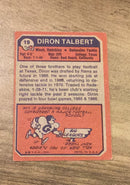 Diron Talbert 1973 Topps 19 trading card image rear