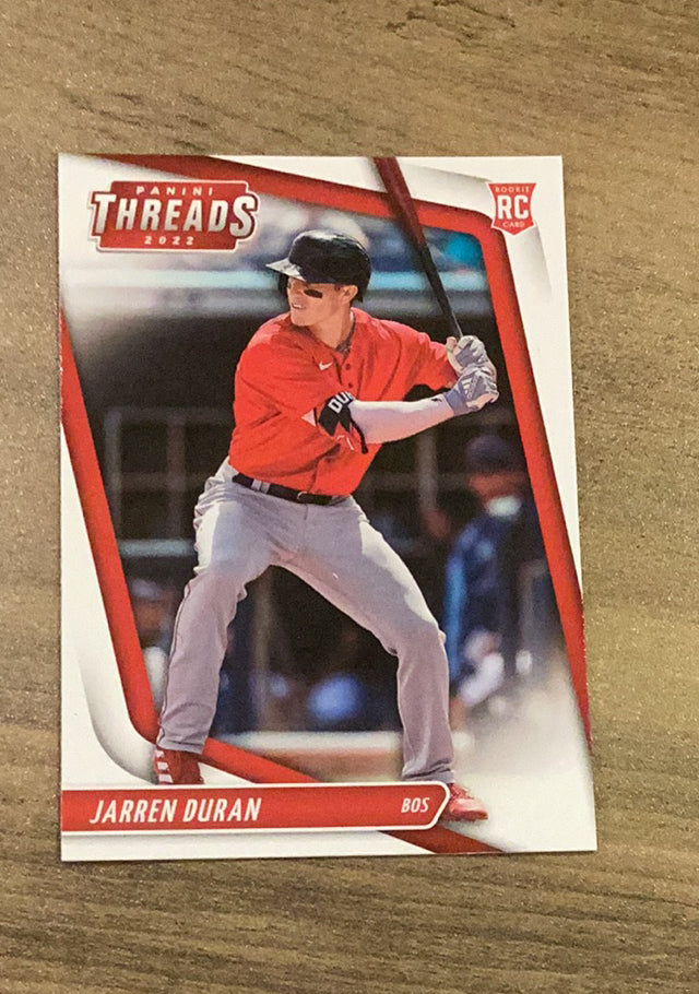 Jarren Duran 2022 Panini Chronicles - Threads 5 trading card image front