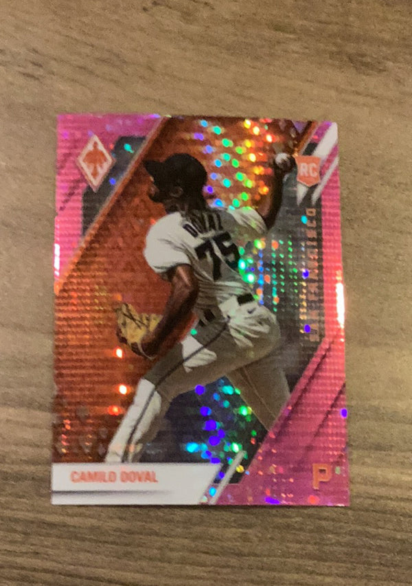Camilo Doval 2022 Chronicles - Phoenix Pink Pulsar 18 trading card image front