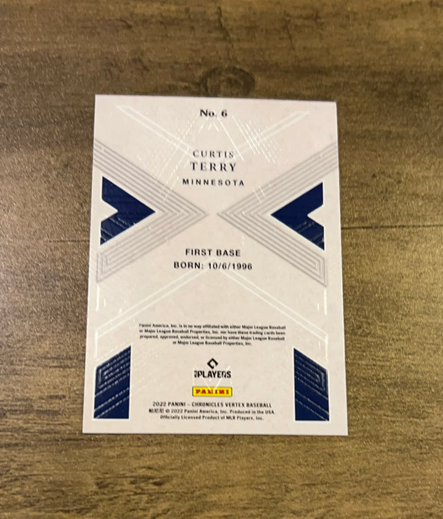 Curtis Terry 2022 Panini Chronicles - Vertex 6 trading card image rear