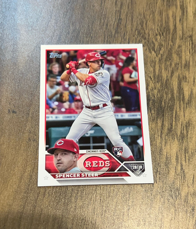 Spencer Steer 2023 Topps 489 trading card image front