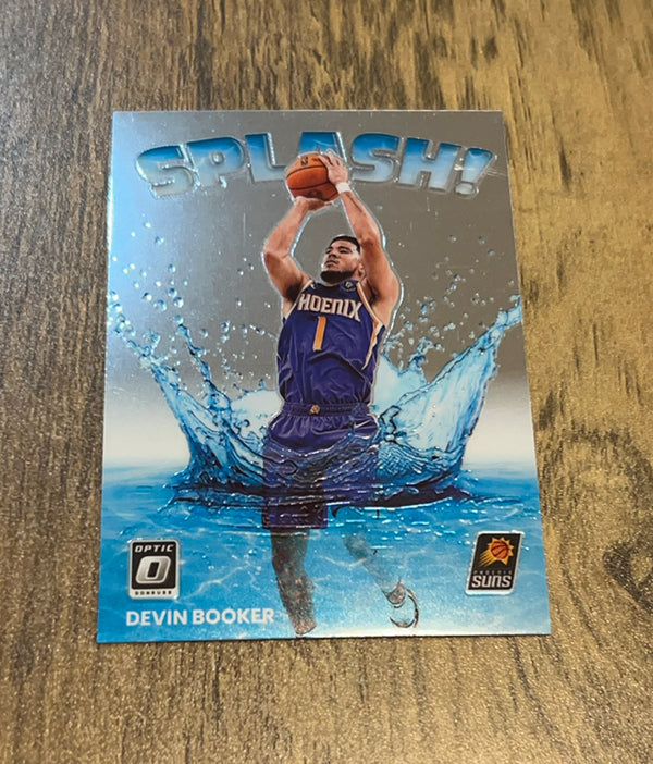 Devin Booker 2022-23 Donruss Optic - Splash! 12 trading card image front