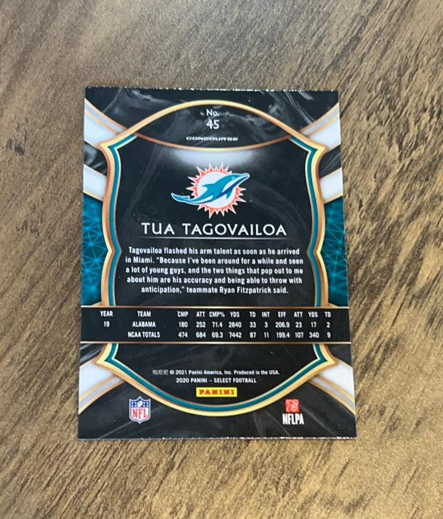 Tua Tagovailoa 2020 Panini Select Back