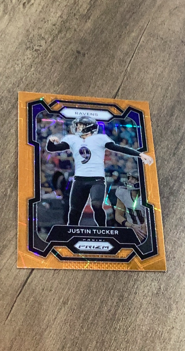 Justin Tucker 2023 Panini Prizm - Lazer Front