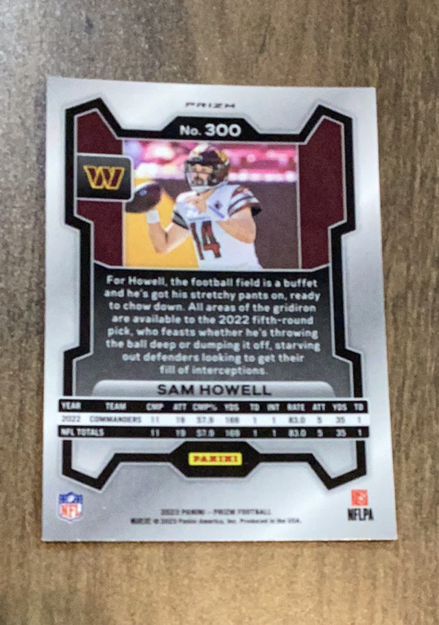 Sam Howell 2023 Prizm Panini Prizm - Silver Back