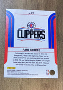 Paul George 2023-24 Panini Donruss - Franchise Features 22 trading card image rear