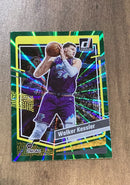 Walker Kessler 2023-24 Panini Donruss - Green Laser Holo 80 trading card image front